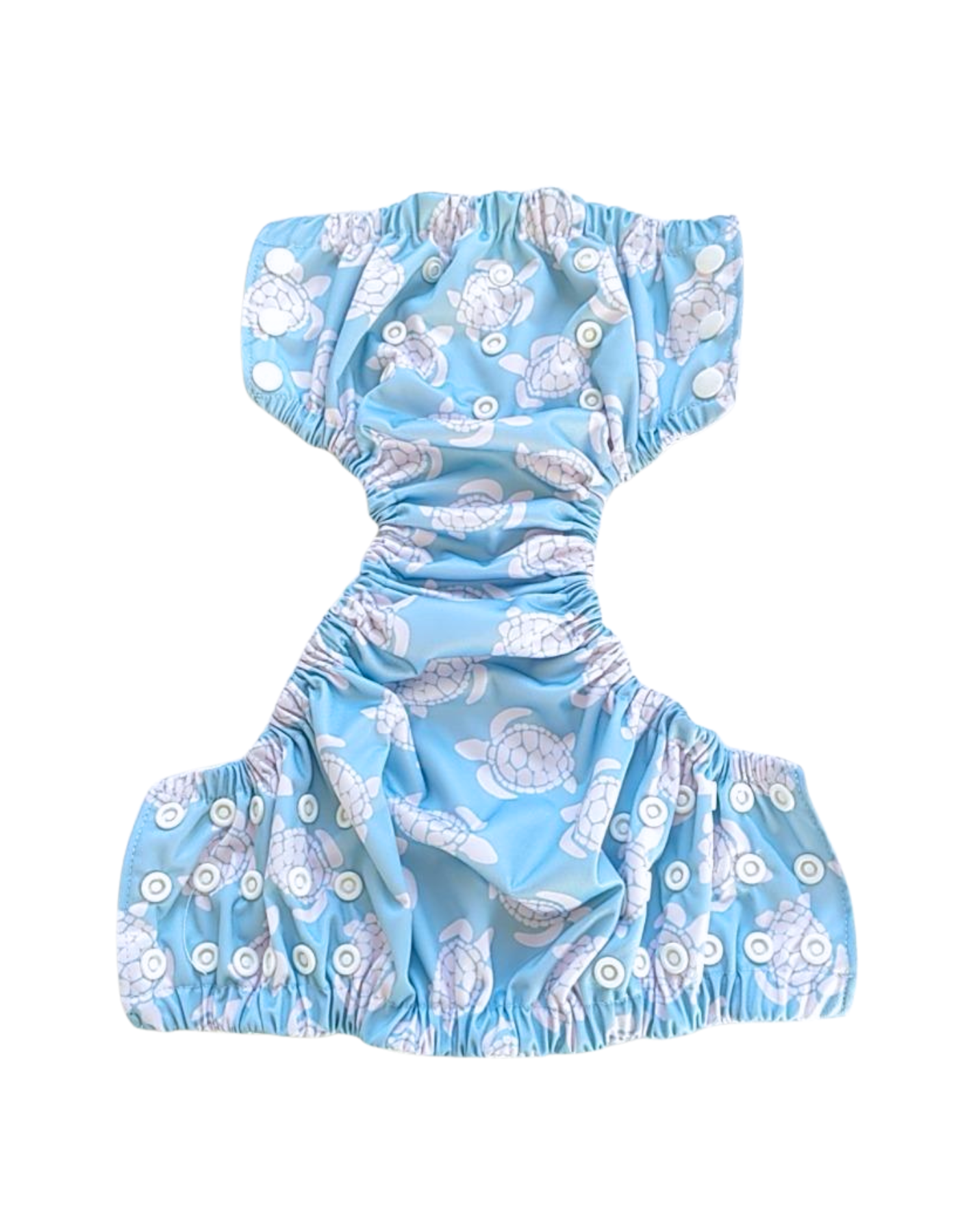 Maldives Blue Turtle Reusable Swim Diaper, additional view. Reusable swim diaper.