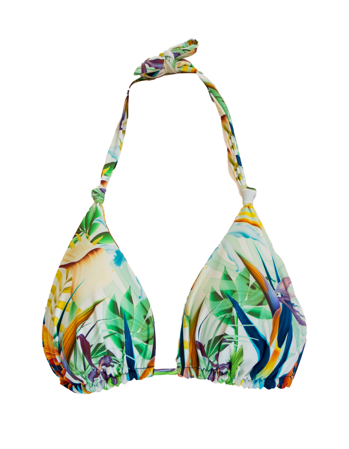 Bird of Paradise Womens Triangle Bikini Top, additional view. Sustainable womens swimwear.