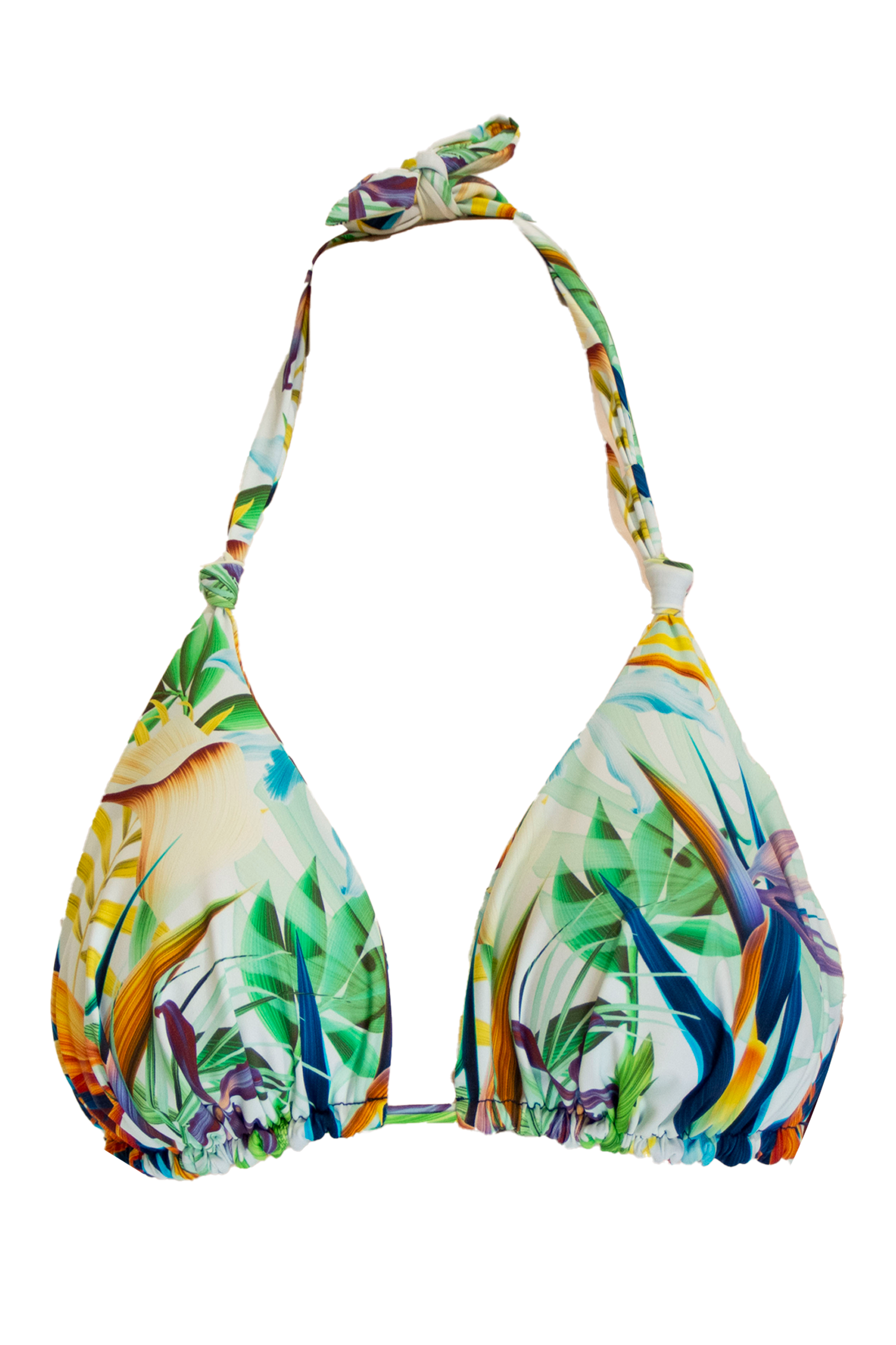 Bird of Paradise Womens Triangle Bikini Top, additional view. Sustainable womens swimwear.