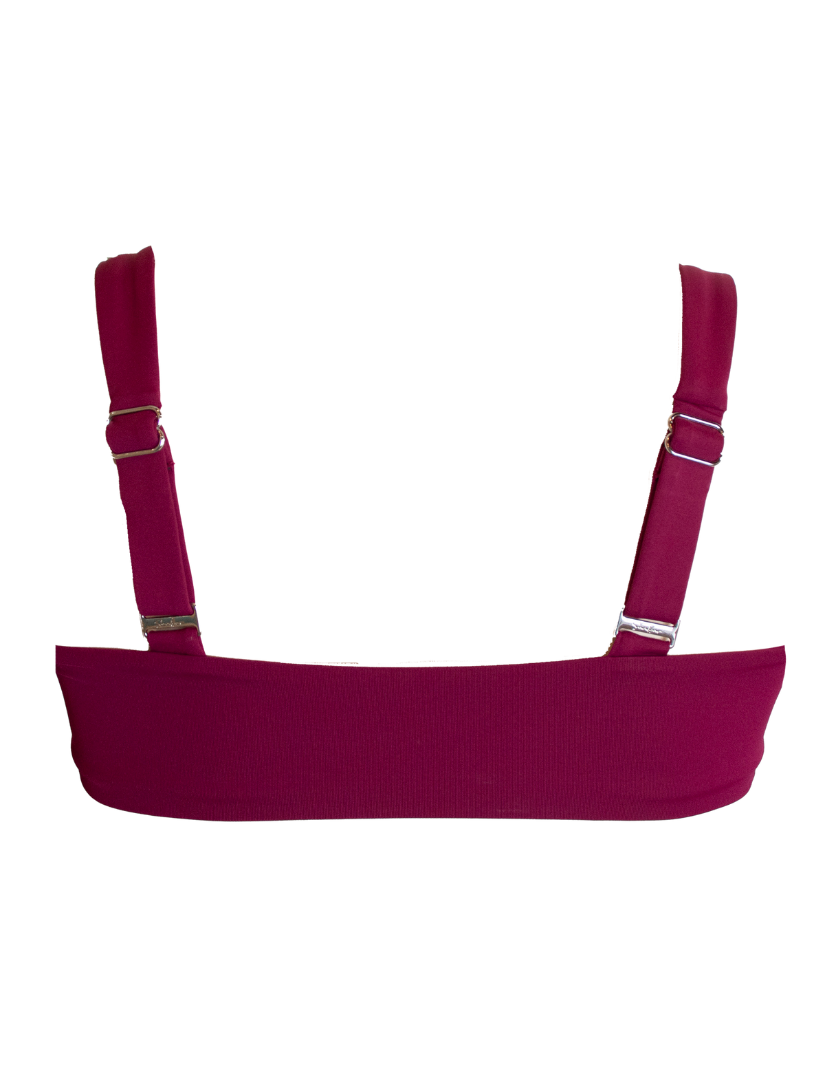 Plum Womens Tank Bikini Top, back view. Sustainable womens swimwear.