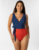 Womens_one_piece_lobster_wrap_swim_suit_full_coverage_breastfeeding_sash_tie