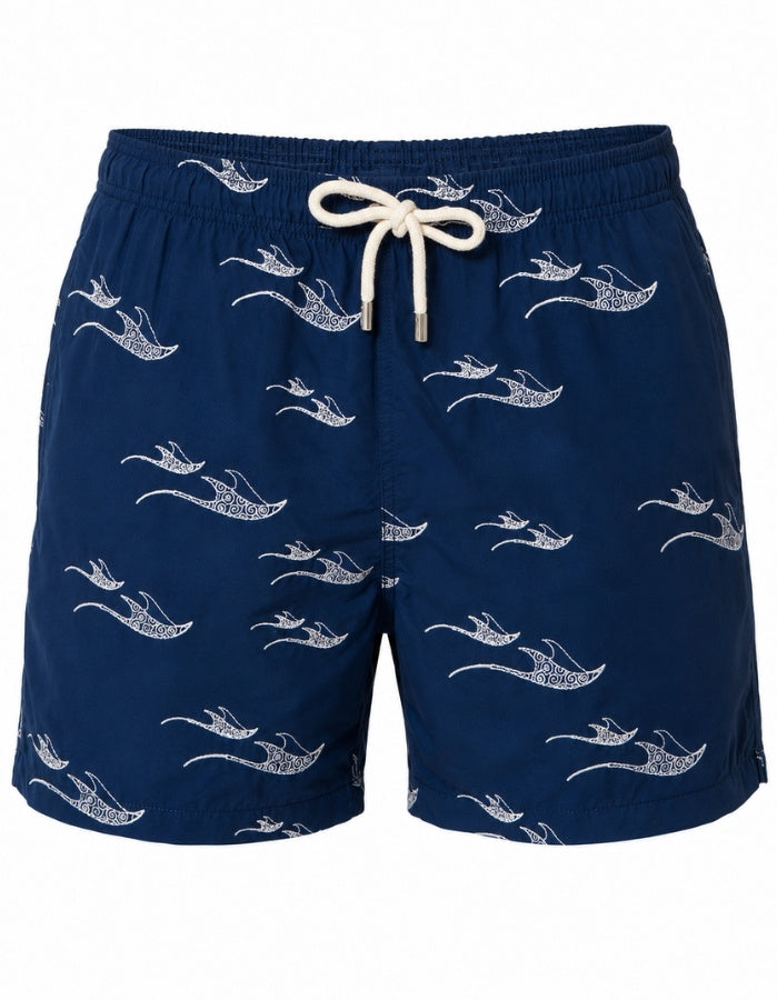 Sandbar-Swimwear-Ghost-Manequin-Embroidered-Manta-mens-swim-shorts-front