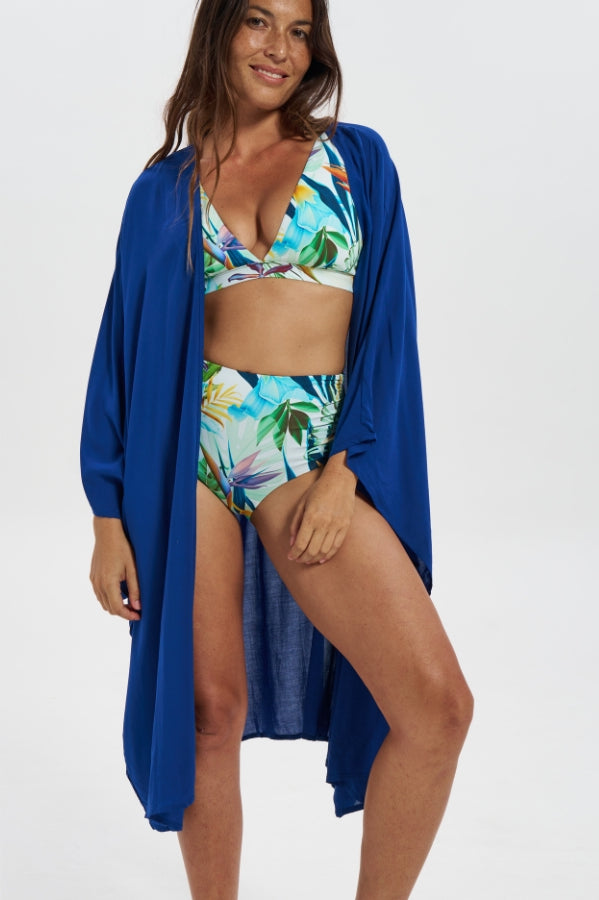 Dune – Bird of Paradise Womens Plunge Bikini Top, additional view. Sustainable womens swimwear.