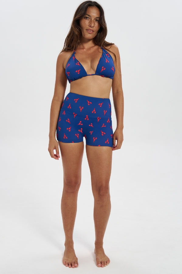 Red Lobster Womens Triangle Bikini Top, additional view. Sustainable womens swimwear.