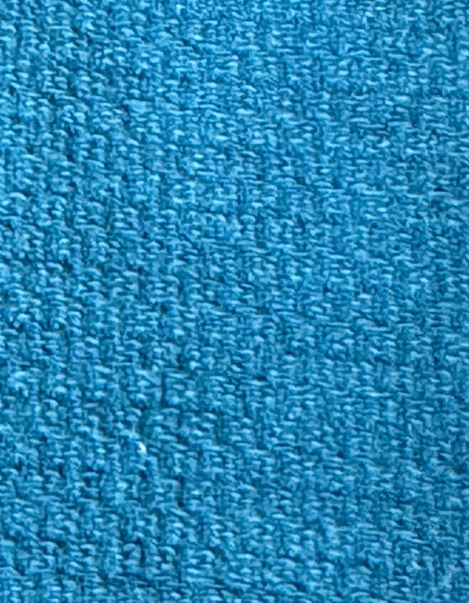 Teal Turkish Cotton Womens Robe, back view. Sustainable beach towel.