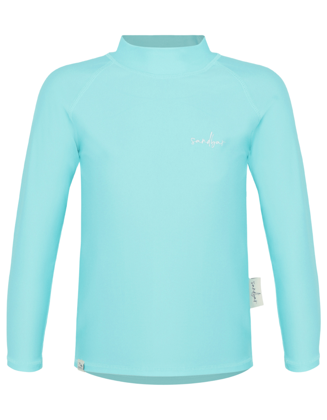 Baby Blue Rash Guard, print detail. Kids UPF50 rash guard.
