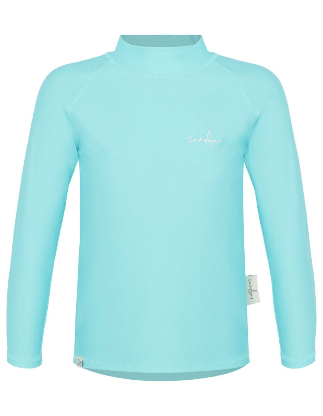 Baby Blue Rash Guard, print detail. Kids UPF50 rash guard.