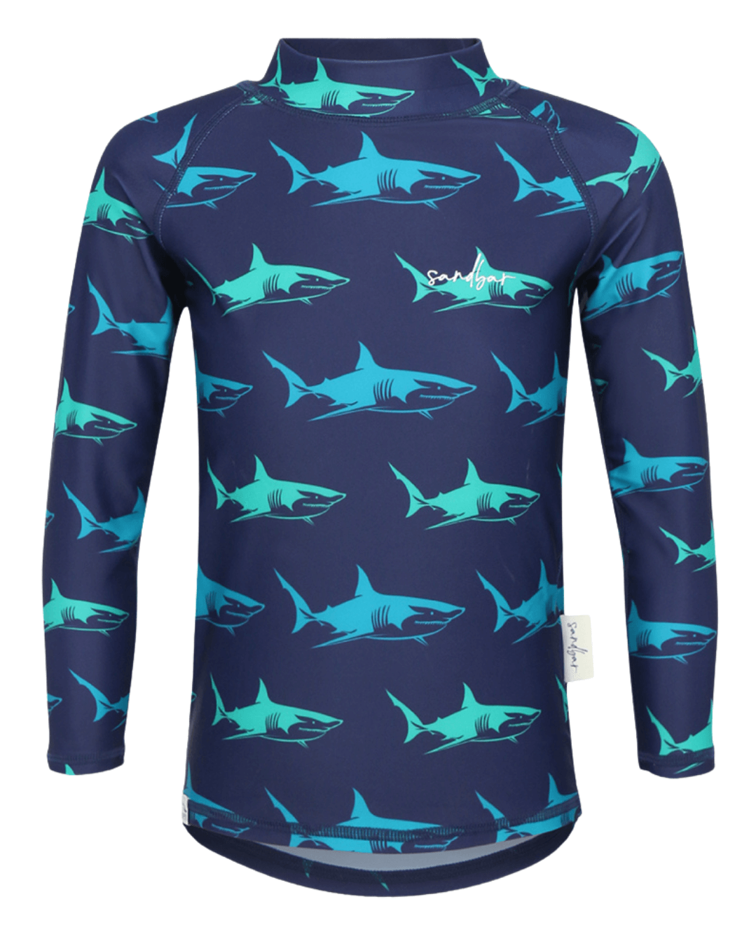 Sandbar_Swimwear_Navy_Blue_Shark_Rash_guard