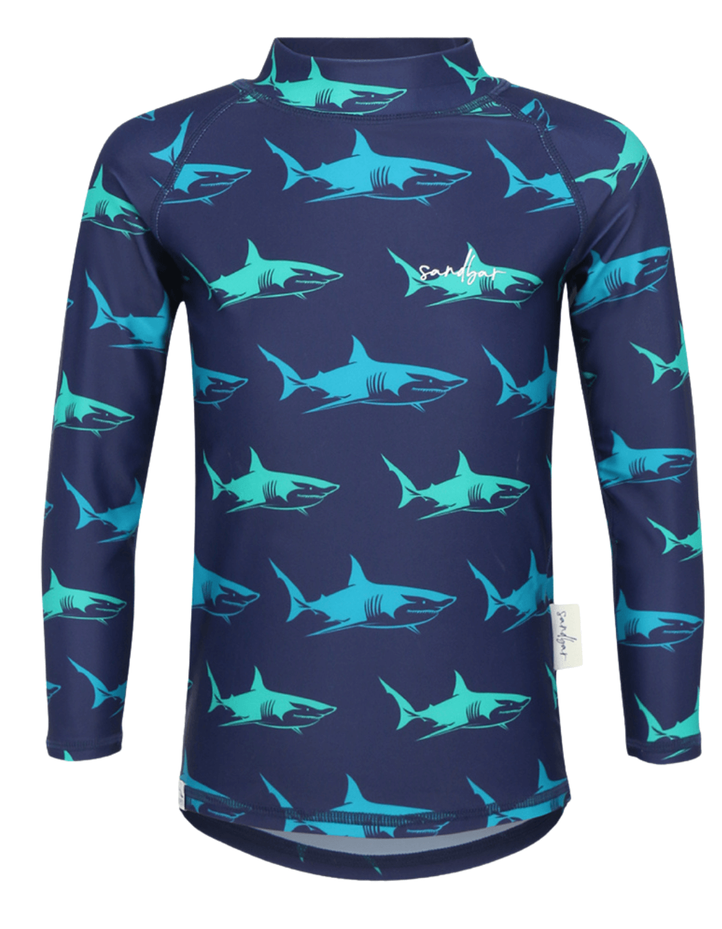 Sandbar_Swimwear_Navy_Blue_Shark_Rash_guard