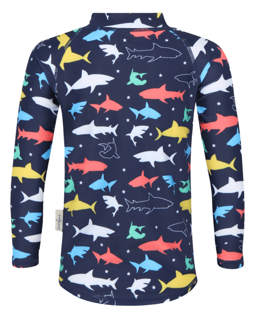Sandbar_swimwear_coloured_shark_rash_guard