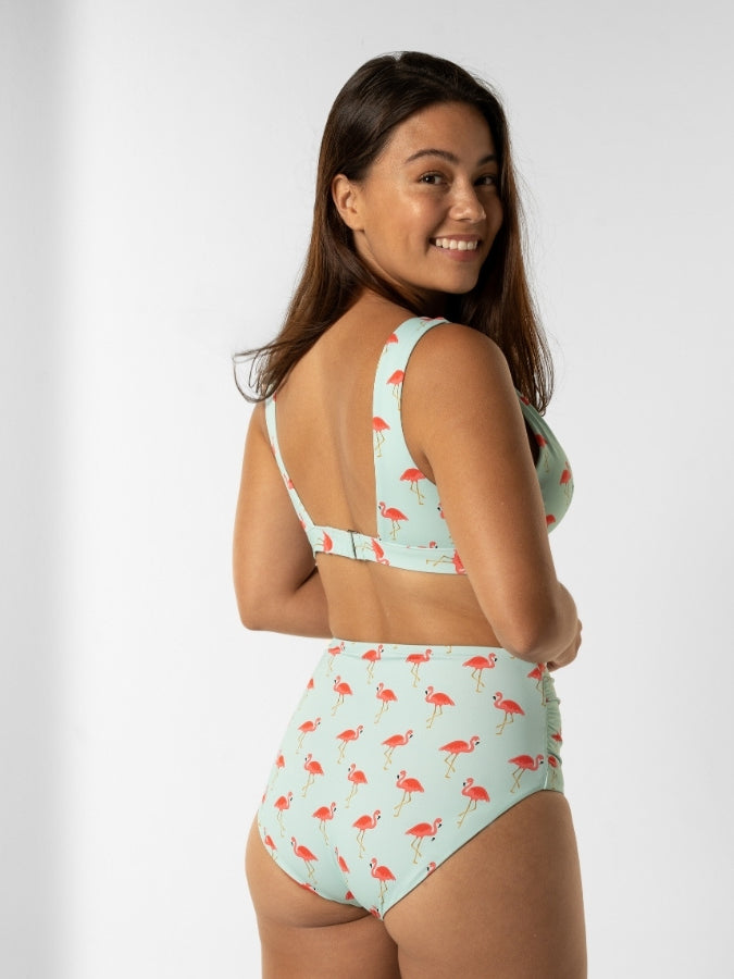 Sandbar_swimwear_Womens_plunge_bikini top_pink_flamingo