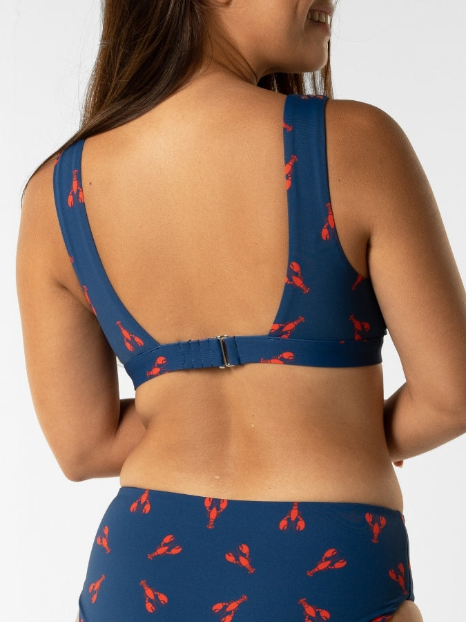 Sandbar_swimwear_Womens_plunge_bikini top_red_lobster