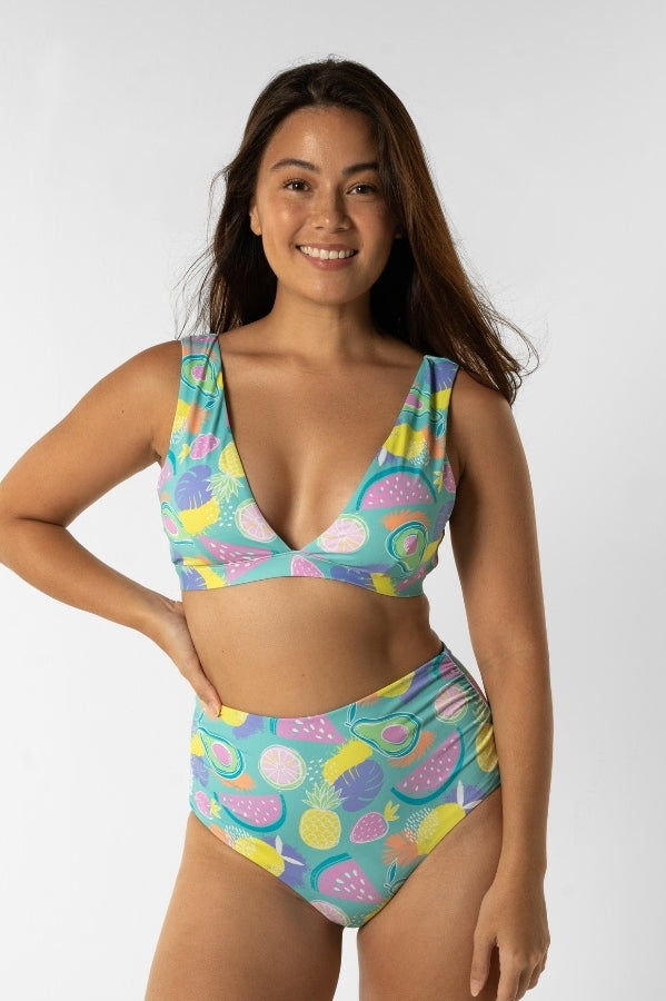 Sandbar_swimwear_Womens_plunge_bikini top_fruit