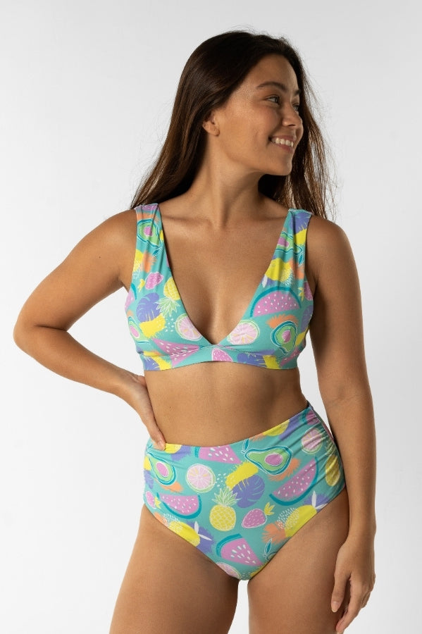 Sandbar_swimwear_Womens_plunge_bikini top_fruit