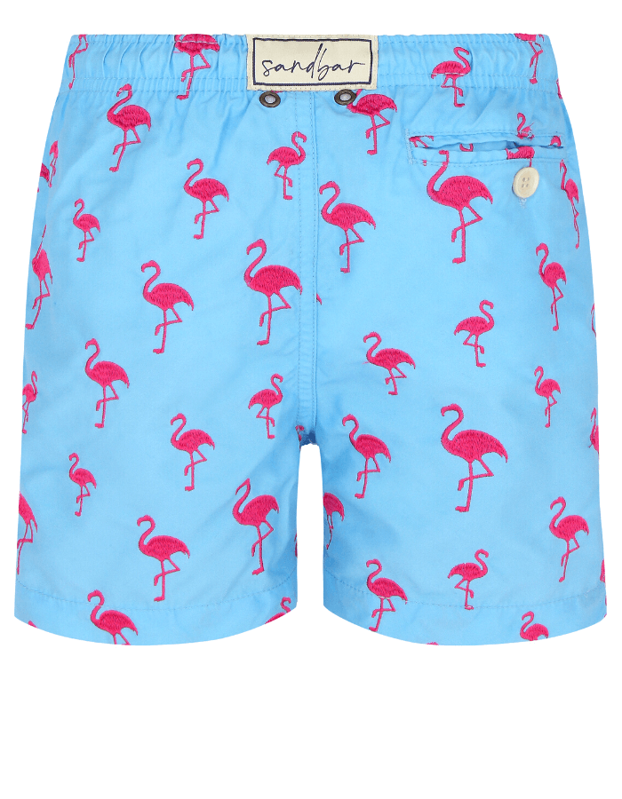 Sandbar_upf50_swim_short_embroidered_flamingo