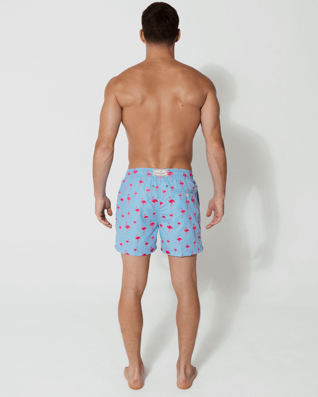 Sandbar_father_and_son_swim_shorts_embroidered_flamingo
