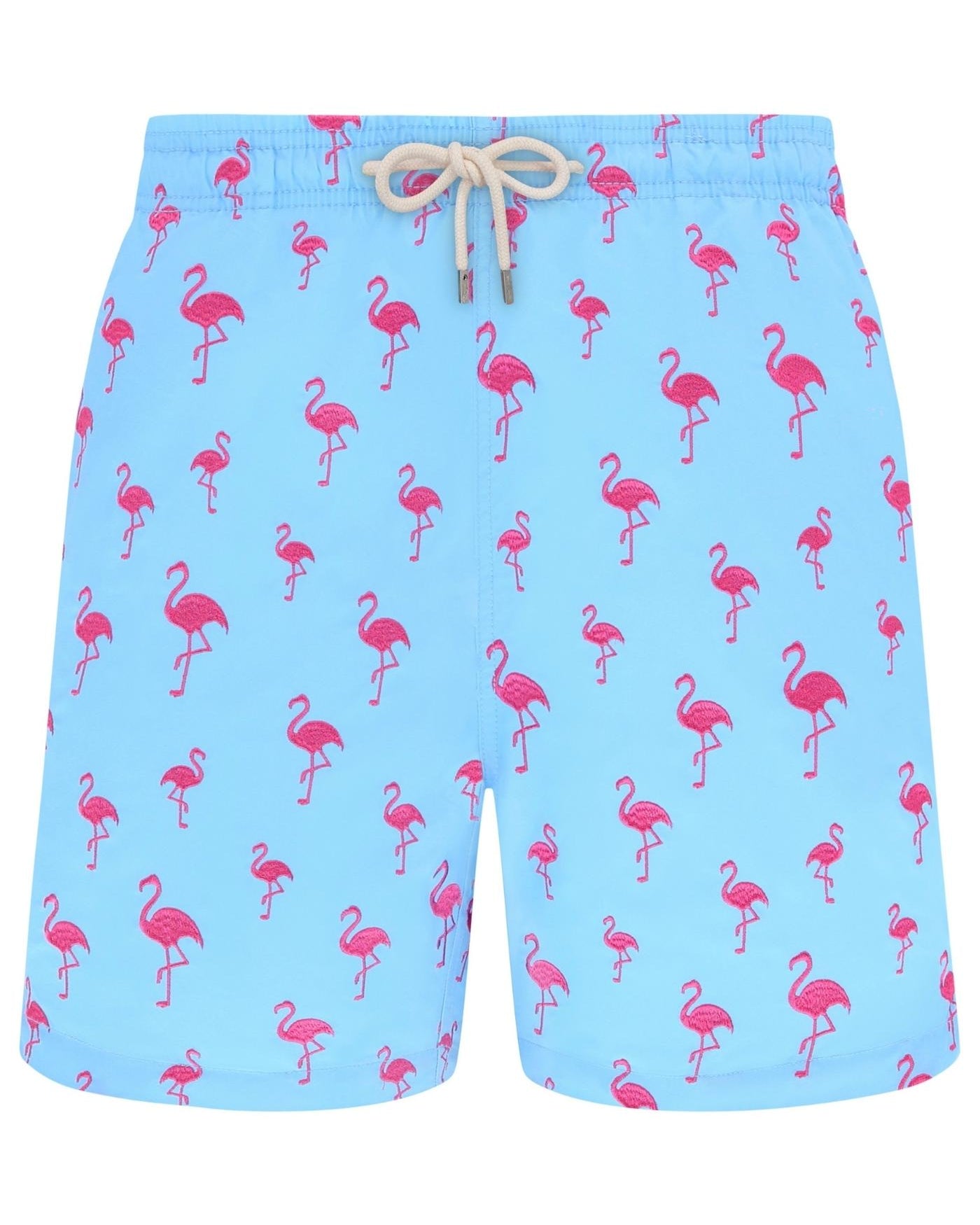 Sandbar_father_and_son_swim_shorts_embroidered_flamingo