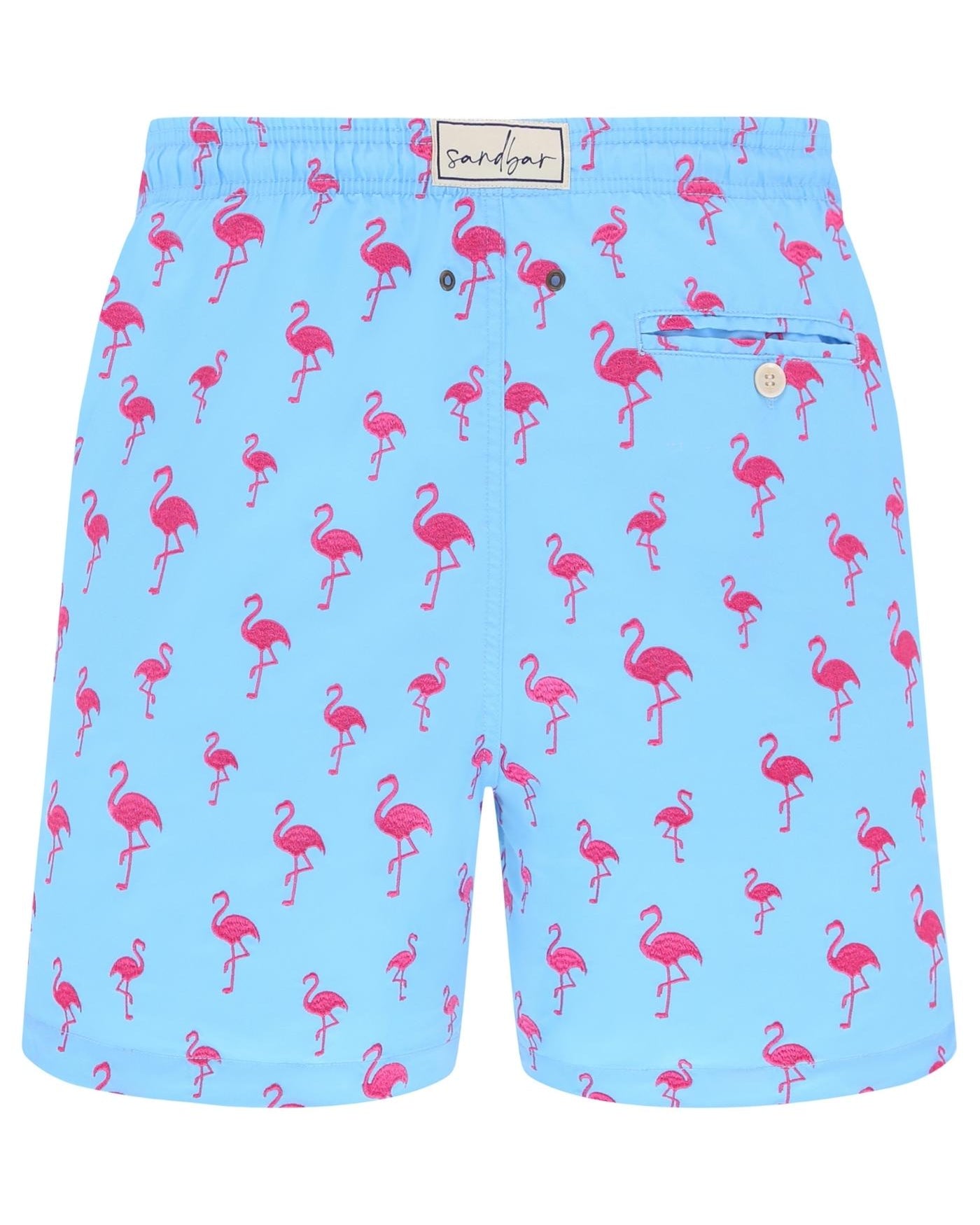 Sandbar_father_and_son_swim_shorts_embroidered_flamingo