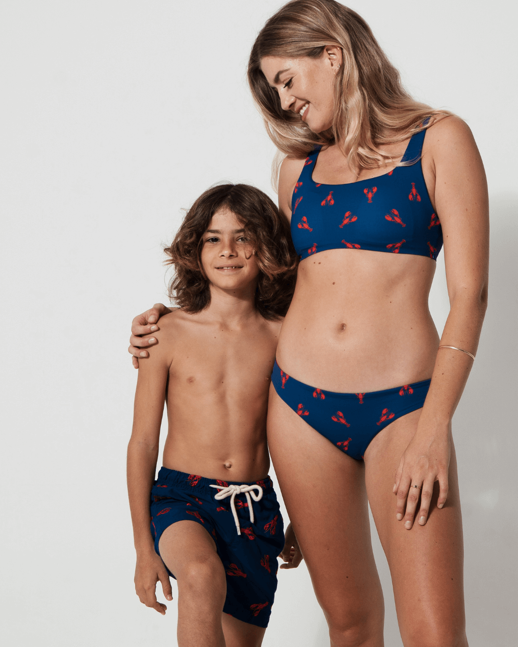 Sandbar_mother_and_son_swim_shorts_lobster