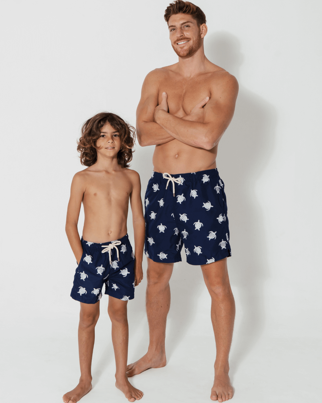 Sandbar_father_and_son_swim_shorts_embroidered_turtle