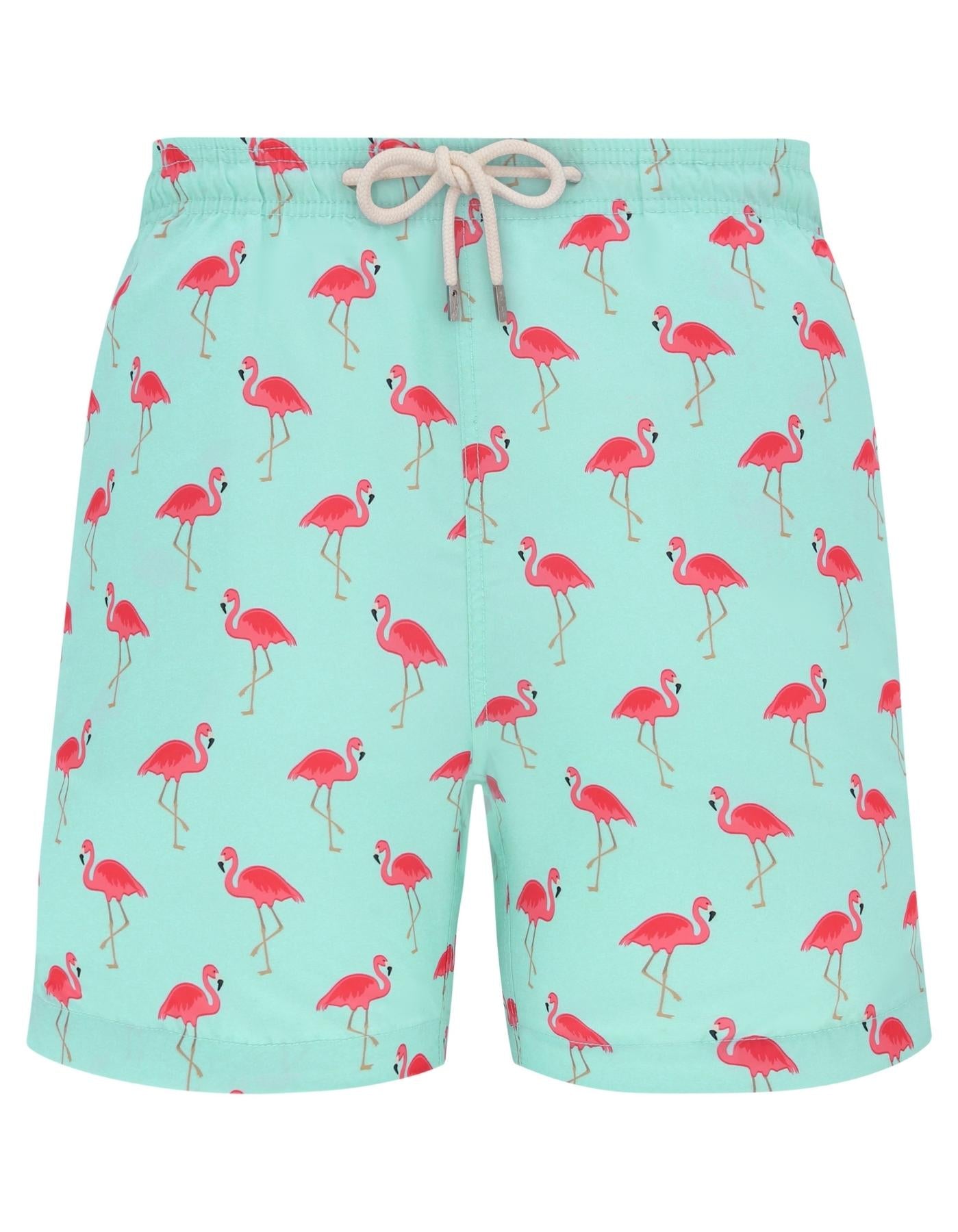 Sandbar_father_and_son_swim_shorts_pink_flamingo