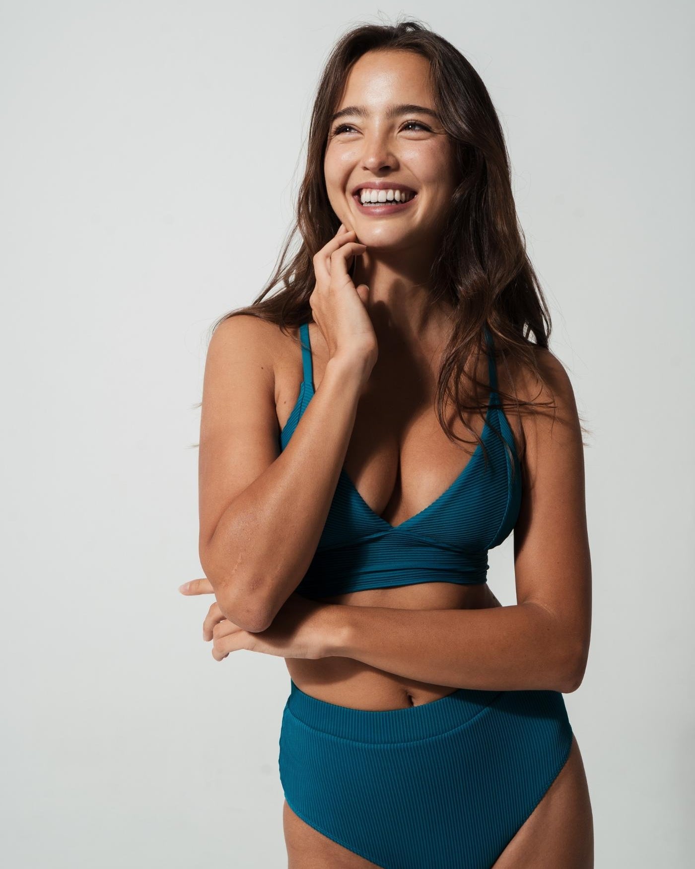 Sandbar_swimwear_family_matching_ribbed_bikini_high_waist_swimsuit_eco_recycled_teal