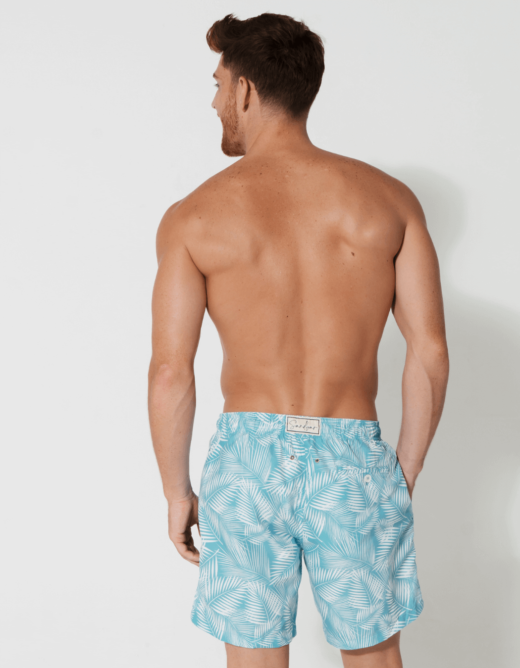 Sandbar_father_and_son_swim_shorts_green_fern