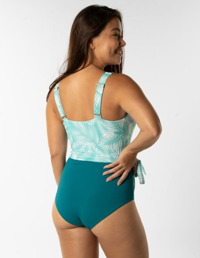 Sandbar_swimwear_Womens_wrap_one_piece_swim_suit_green_fern_full_coverage_breastfeeding