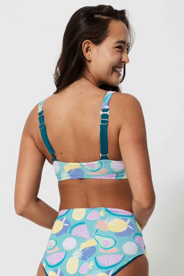 Sandbar_swimwear_high_waist_bikini_eco_recycled_tank_top_bikini_reversible_luminous_fruit