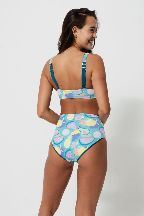 Sandbar_swimwear_high_waist_bikini_eco_recycled_tank_top_bikini_reversible_luminous_fruit