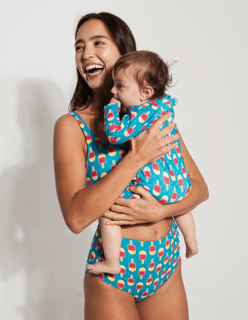 Ice Lolly Baby Swimsuit, additional view. Sustainable baby swimwear.