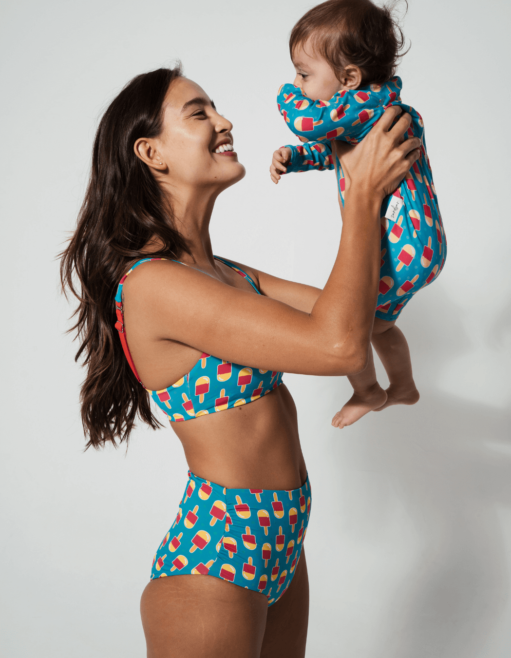 Ice Lolly Baby Swimsuit, additional view. Sustainable baby swimwear.