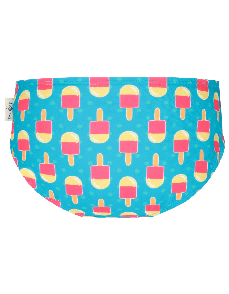 Ice Lolly Girls Bikini Bottoms, additional view. Sustainable girls swimwear.
