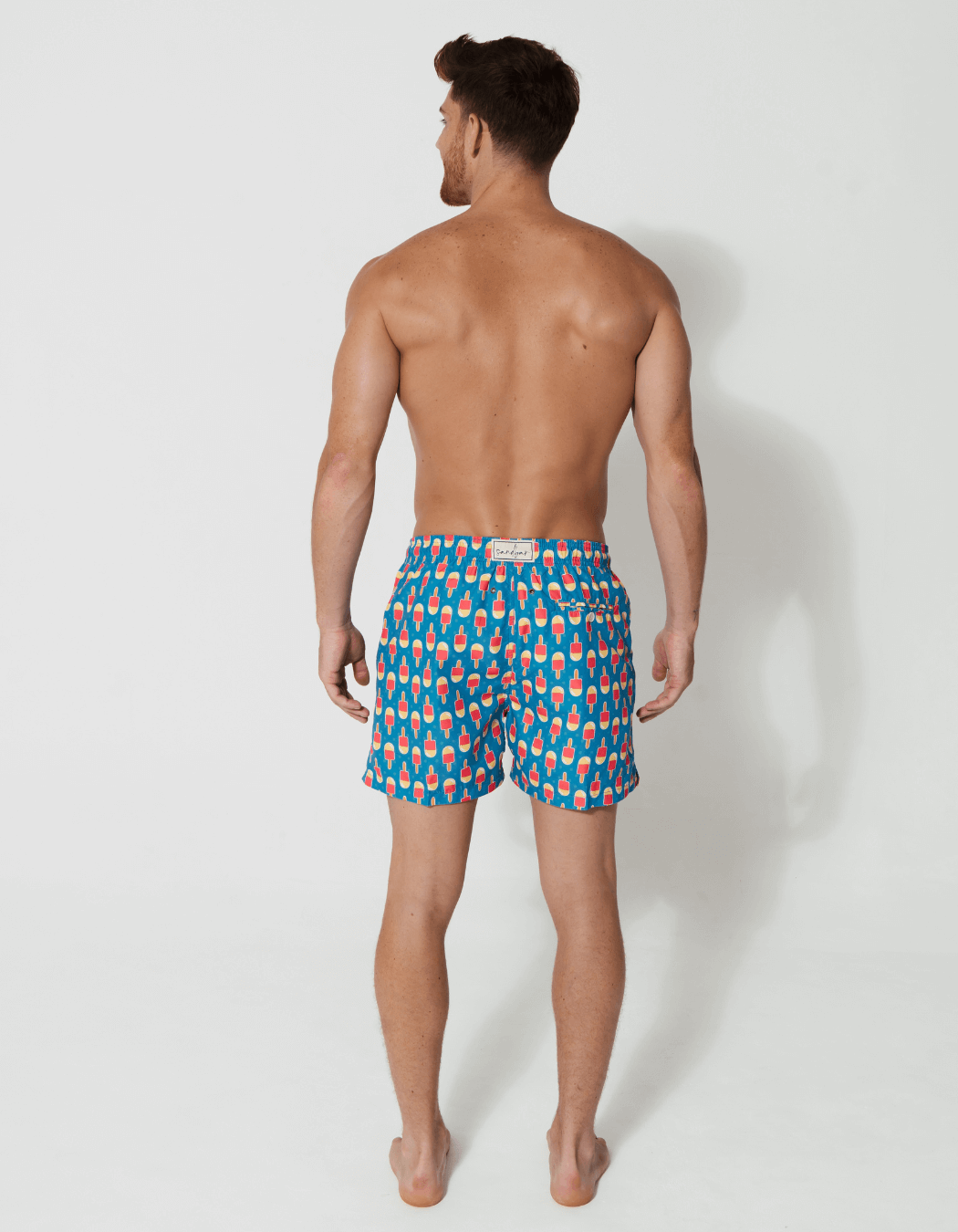 Ice Lolly Mens Swim Shorts, additional view. Sustainable mens swimwear.