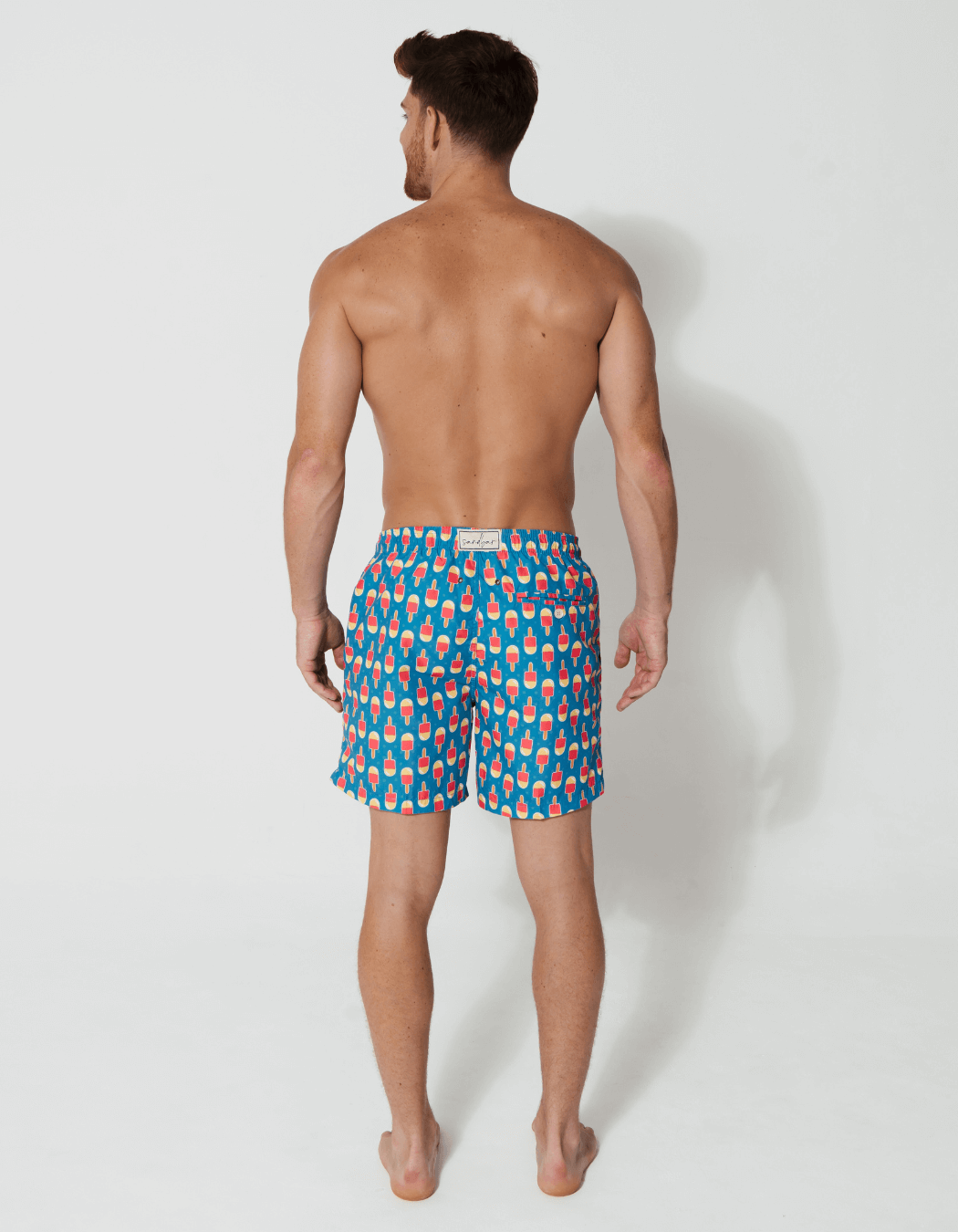 Ice Lolly Mens Swim Shorts, additional view. Sustainable mens swimwear.