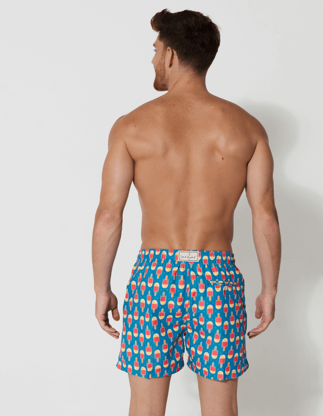 Ice Lolly Mens Swim Shorts, additional view. Sustainable mens swimwear.