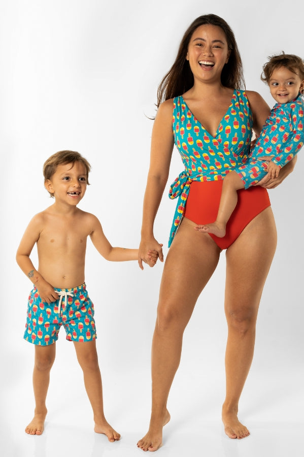 Womens_wrap_one_piece_swim_suit_ice_lolly_family_full_coverage_breastfeeding_mother_son_baby