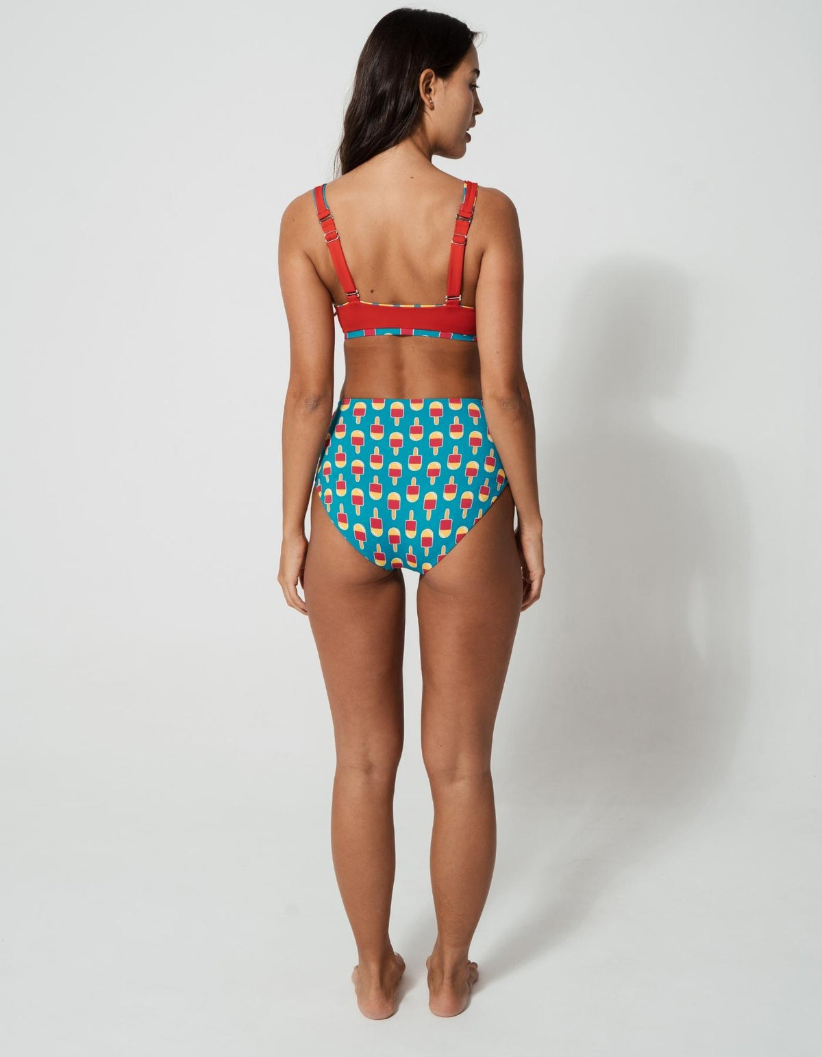 Ice Lolly Womens Tank Bikini Top, additional view. Sustainable womens swimwear.