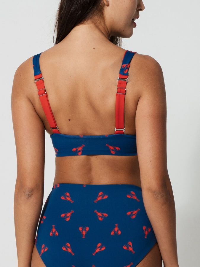 Sandbar_swimwear_high_waist_bikini_eco_recycled_tank_top_bikini_reversible_red lobster