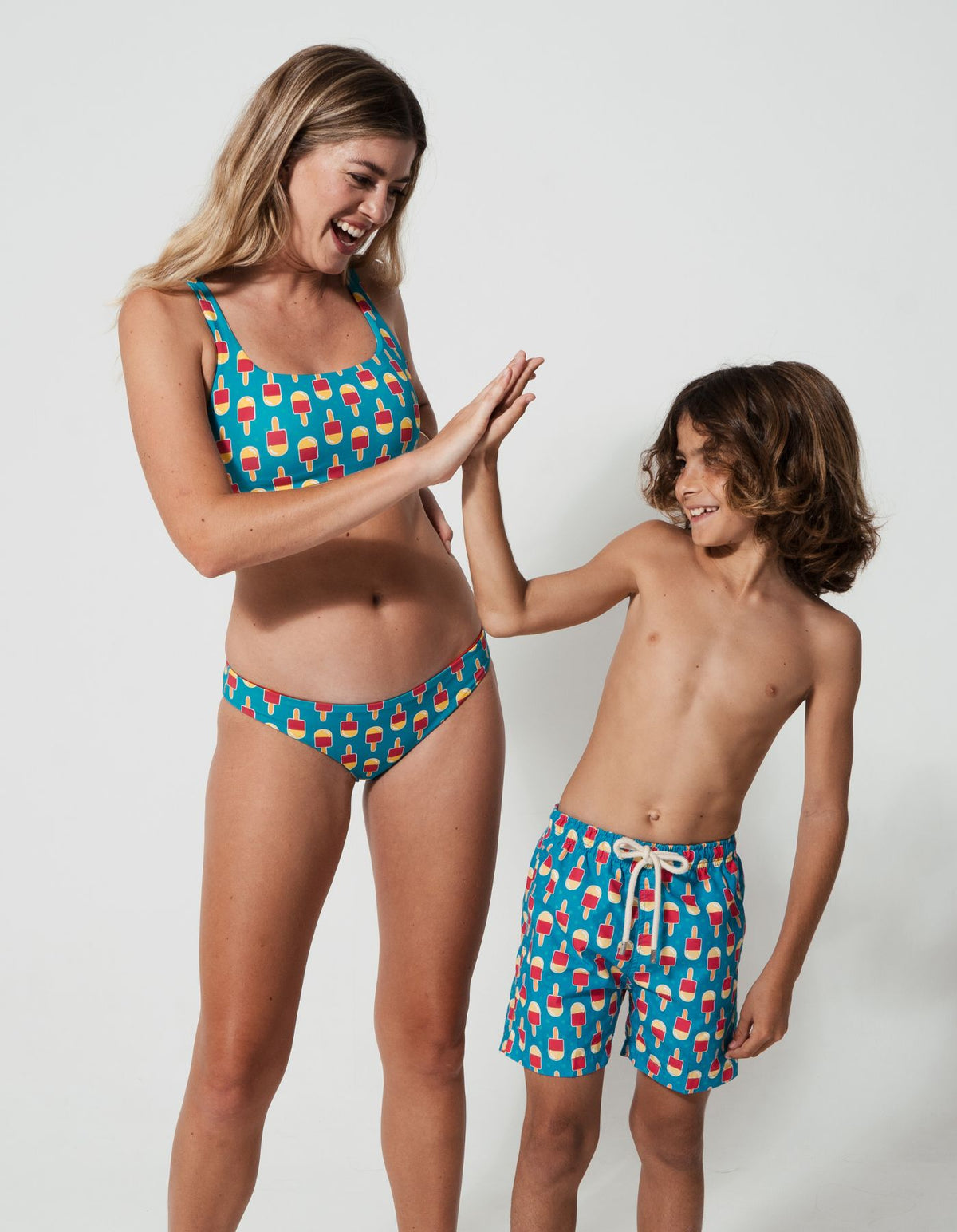 Low Waist Ice Lolly Womens Bikini Bottoms, additional view. Sustainable womens swimwear.