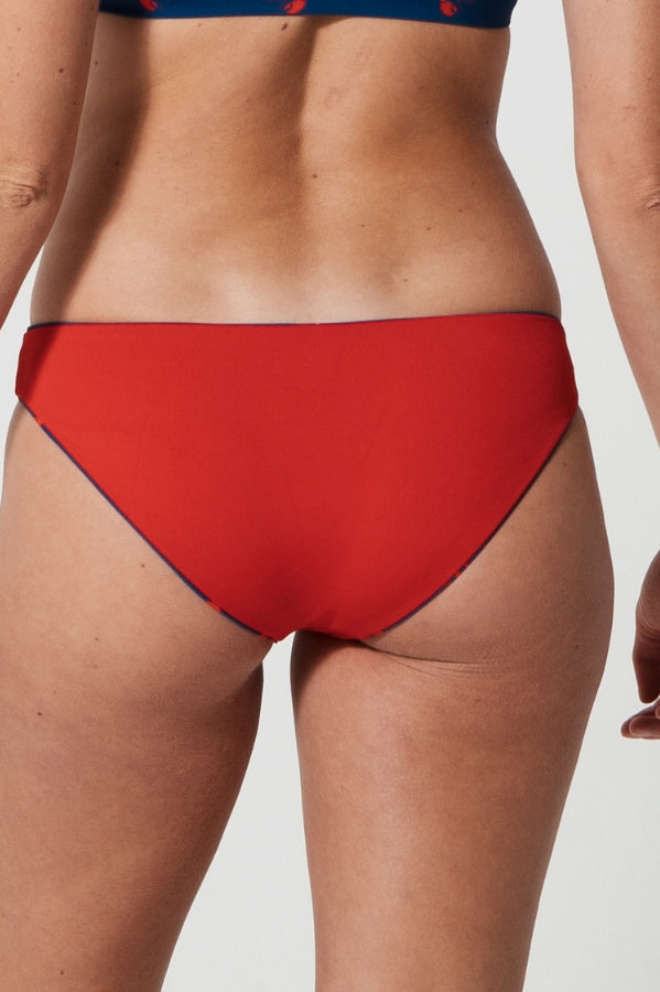 Low Waist Lobster Womens Bikini Bottoms, additional view. Sustainable womens swimwear.