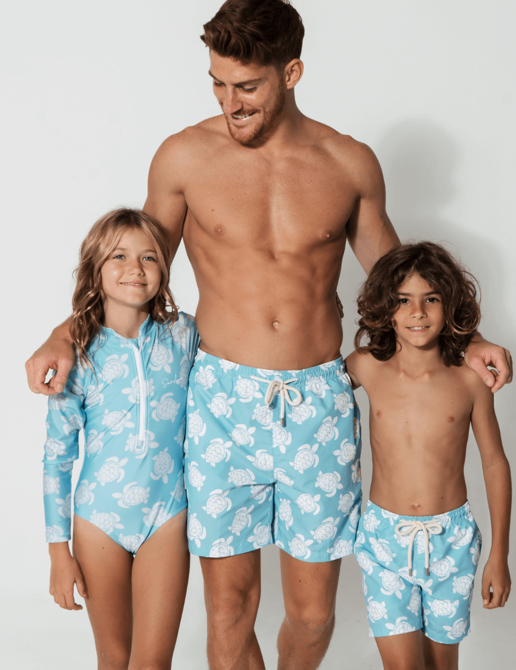 Low Waist Maldives Blue Turtle Bikini Bottoms, additional view.