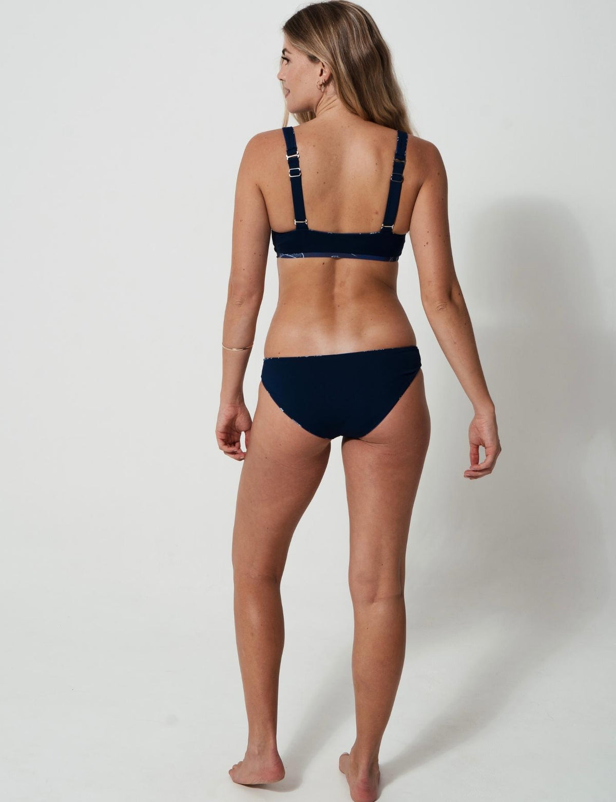 Low Waist Ocean Manta Womens Bikini Bottoms, additional view. Sustainable womens swimwear.