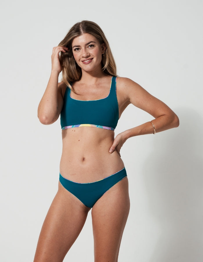 Low Waist Tropicana Bikini Bottoms, print detail.