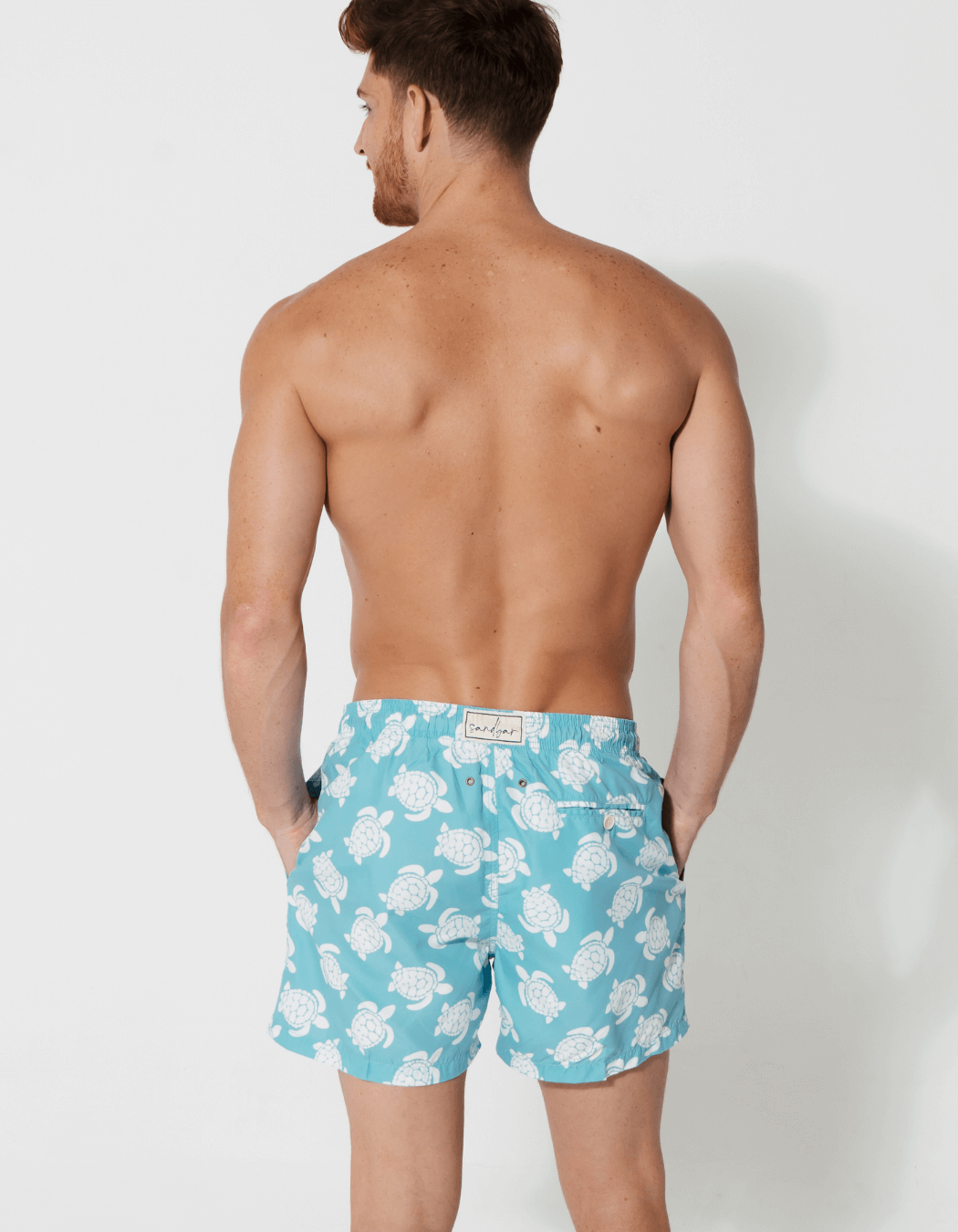 Sandbar_father_and_son_swim_shorts_blue_turtle
