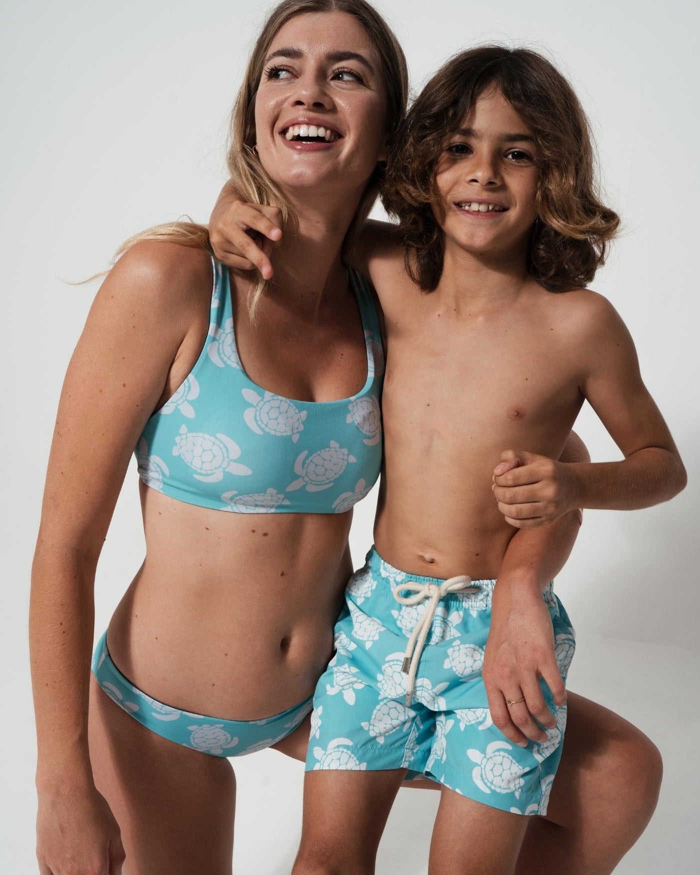 Sandbar_swimwear_mother_son_daughter_low_waist_bikini_eco_recycled_tank_top_bikini_reversible_turtle_teal