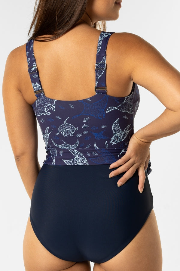 Womens_wrap_one_piece_swim_suit_ocean_manta_ray_full_coverage_breastfeeding_back