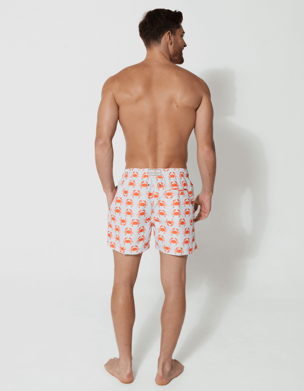 Sandbar_father_and_son_swim_shorts_peach_crab