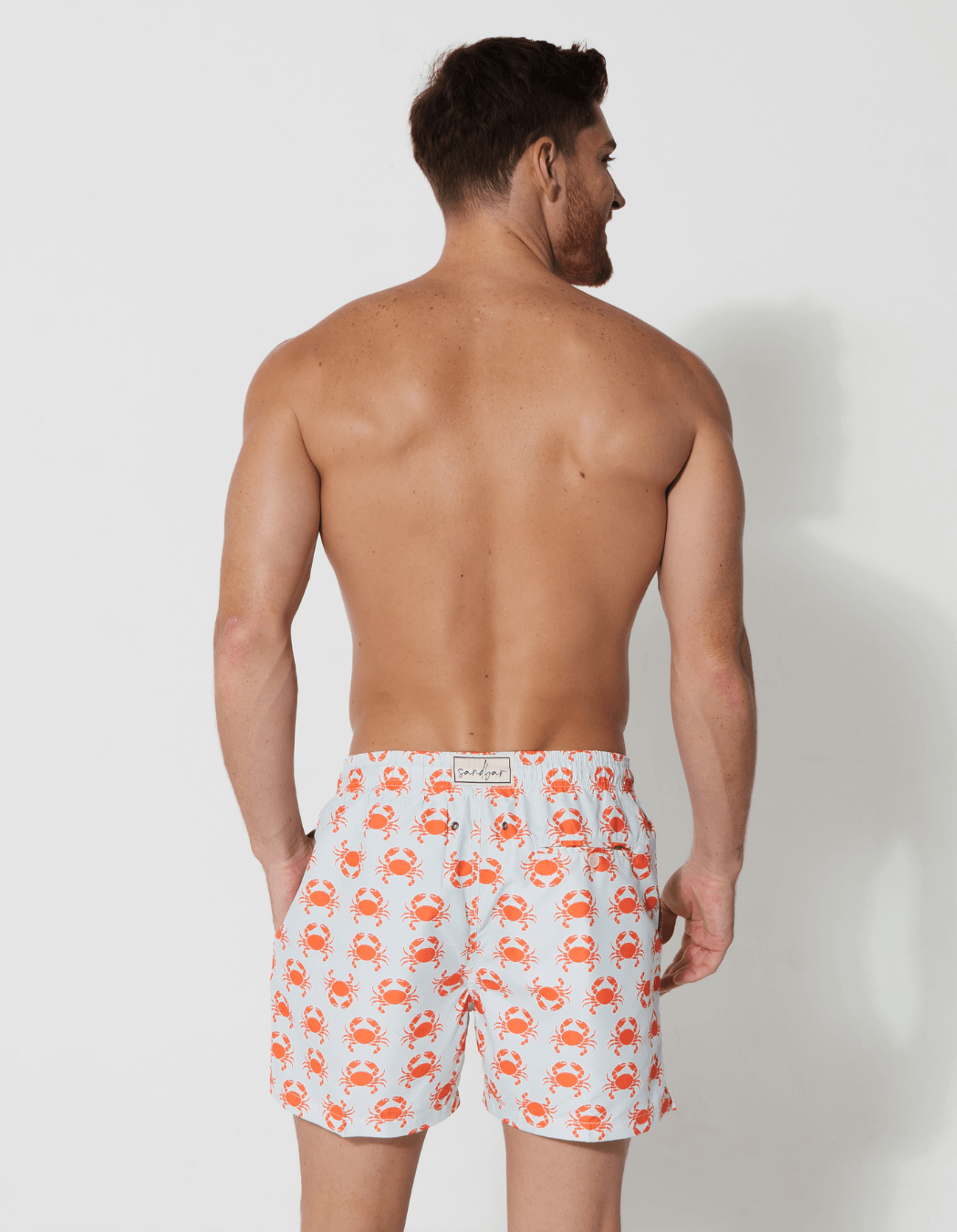 Sandbar_father_and_son_swim_shorts_peach_crab
