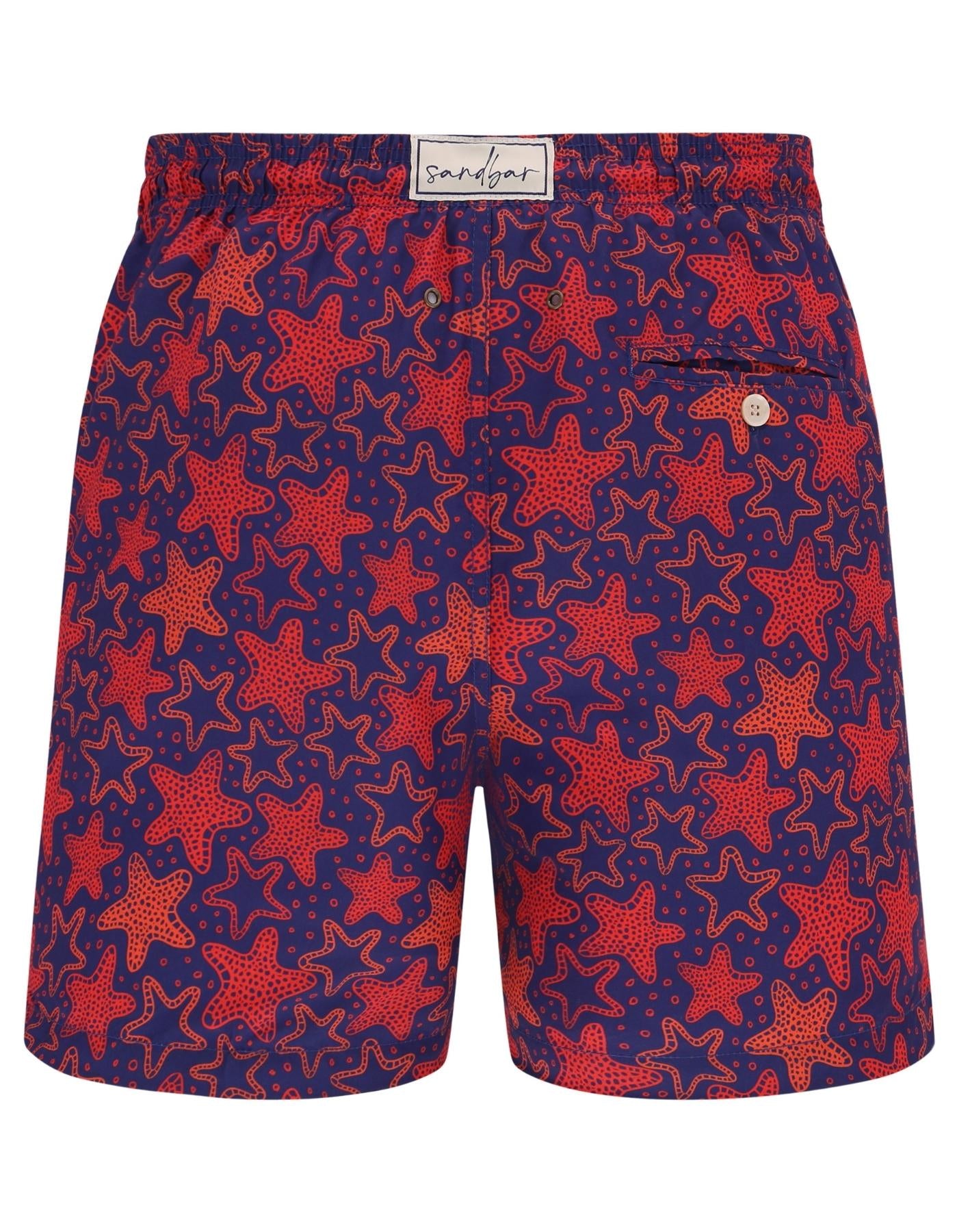 Sandbar_father_and_son_swim_shorts_red_star_fish